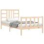 Estructura de cama con cabecero madera maciza 90x190 cm de vidaXL, Camas y somieres - Ref: Foro24-3191936, Precio: 89,71 €, D...