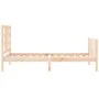Estructura de cama con cabecero madera maciza 90x190 cm de vidaXL, Camas y somieres - Ref: Foro24-3191936, Precio: 89,71 €, D...