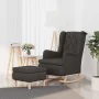 Armchair with rocking legs and dark gray fabric stool by vidaXL, Armchairs - Ref: Foro24-3121273, Price: 265,23 €, Discount: %