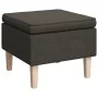 Sillón con patas mecedoras y taburete de tela gris oscuro de vidaXL, Sillones - Ref: Foro24-3121273, Precio: 265,23 €, Descue...