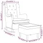 Armchair with rocking legs and dark gray fabric stool by vidaXL, Armchairs - Ref: Foro24-3121273, Price: 265,23 €, Discount: %