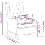 Armchair with rocking legs and dark gray fabric stool by vidaXL, Armchairs - Ref: Foro24-3121273, Price: 265,23 €, Discount: %