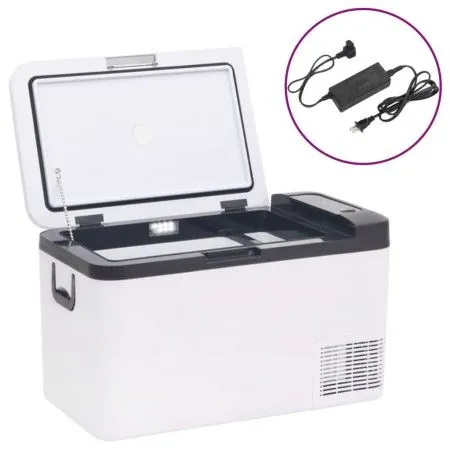 Nevera con asa y adaptador PP y PE negro y blanco 18 L de vidaXL, Neveras - Ref: Foro24-3154633, Precio: 331,00 €, Descuento: %