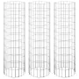 Arriate gaviones circular 3 uds acero galvanizado Ø30x100 cm de vidaXL, Maceteros y jardineras - Ref: Foro24-152020, Precio: ...