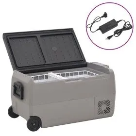 Nevera con ruedas y adaptador PP y PE negro y gris 36 L de vidaXL, Neveras - Ref: Foro24-3154638, Precio: 423,21 €, Descuento: %