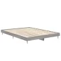 Sonoma gray engineered wood bed frame 140x190 cm by vidaXL, Beds and slatted bases - Ref: Foro24-832283, Price: 118,54 €, Dis...