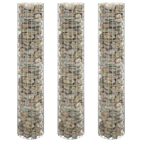 Arriate gaviones circular 3 uds acero galvanizado Ø30x150 cm de vidaXL, Maceteros y jardineras - Ref: Foro24-152021, Precio: ...