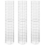 Rundes Gabionenbett 3 Einheiten aus verzinktem Stahl Ø30x150 cm von vidaXL, Töpfe und Pflanzgefäße - Ref: Foro24-152021, Prei...