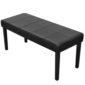 Black High Quality Artificial Leather Bench by vidaXL, Benches for halls and storage - Ref: Foro24-241104, Price: 87,10 €, Di...