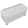 Otomana de almacenamiento de cuero artificial blanco de vidaXL, Bancos para recibidores y almacenamiento - Ref: Foro24-242406...