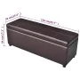 Banco largo de almacenamiento de madera marrón de vidaXL, Bancos para recibidores y almacenamiento - Ref: Foro24-241064, Prec...