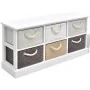 Storage bench with 6 wooden drawers by vidaXL, Benches for halls and storage - Ref: Foro24-242891, Price: 145,44 €, Discount: %