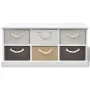 Storage bench with 6 wooden drawers by vidaXL, Benches for halls and storage - Ref: Foro24-242891, Price: 145,44 €, Discount: %