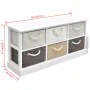 Banco con almacenaje 6 cajones madera de vidaXL, Bancos para recibidores y almacenamiento - Ref: Foro24-242891, Precio: 145,4...