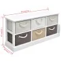 Storage bench with 6 wooden drawers by vidaXL, Benches for halls and storage - Ref: Foro24-242891, Price: 145,44 €, Discount: %