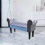 Banco patchwork azul y blanco de vidaXL, Bancos para recibidores y almacenamiento - Ref: Foro24-240881, Precio: 141,68 €, Des...