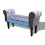 Banco patchwork azul y blanco de vidaXL, Bancos para recibidores y almacenamiento - Ref: Foro24-240881, Precio: 141,68 €, Des...