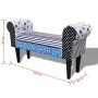 Banco patchwork azul y blanco de vidaXL, Bancos para recibidores y almacenamiento - Ref: Foro24-240881, Precio: 141,68 €, Des...
