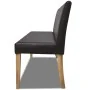 Banco de cuero sintético 139,5 cm marrón oscuro de vidaXL, Bancos para recibidores y almacenamiento - Ref: Foro24-241347, Pre...