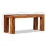 Banco de madera maciza de sheesham 110x35x45 cm de vidaXL, Bancos para recibidores y almacenamiento - Ref: Foro24-244352, Pre...
