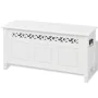 Banco de almacenamiento estilo barroco MDF blanco de vidaXL, Bancos para recibidores y almacenamiento - Ref: Foro24-242646, P...