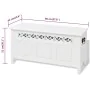 Banco de almacenamiento estilo barroco MDF blanco de vidaXL, Bancos para recibidores y almacenamiento - Ref: Foro24-242646, P...