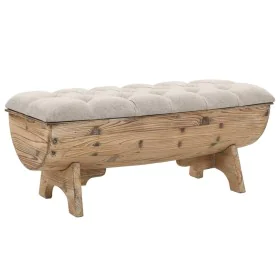 Solid wood and fabric storage bench 103x51x44 cm by vidaXL, Benches for halls and storage - Ref: Foro24-245767, Price: 214,10...