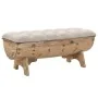 Solid wood and fabric storage bench 103x51x44 cm by vidaXL, Benches for halls and storage - Ref: Foro24-245767, Price: 214,10...