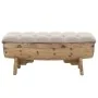Solid wood and fabric storage bench 103x51x44 cm by vidaXL, Benches for halls and storage - Ref: Foro24-245767, Price: 214,10...