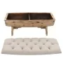 Solid wood and fabric storage bench 103x51x44 cm by vidaXL, Benches for halls and storage - Ref: Foro24-245767, Price: 214,10...