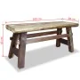Banco de madera maciza reciclada 100x28x43 cm de vidaXL, Bancos para recibidores y almacenamiento - Ref: Foro24-244497, Preci...