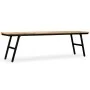 Banco de teca reciclada y acero 160x35x45 cm de vidaXL, Bancos para recibidores y almacenamiento - Ref: Foro24-245412, Precio...