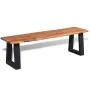 Banco de madera de acacia maciza 145 cm de vidaXL, Bancos para recibidores y almacenamiento - Ref: Foro24-245687, Precio: 147...