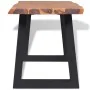 Banco de madera de acacia maciza 145 cm de vidaXL, Bancos para recibidores y almacenamiento - Ref: Foro24-245687, Precio: 147...