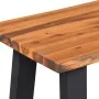 Banco de madera de acacia maciza 145 cm de vidaXL, Bancos para recibidores y almacenamiento - Ref: Foro24-245687, Precio: 147...