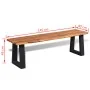 Banco de madera de acacia maciza 145 cm de vidaXL, Bancos para recibidores y almacenamiento - Ref: Foro24-245687, Precio: 147...