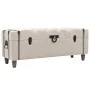 Bancos de almacenamiento 3 piezas madera y acero 112x37x45 cm de vidaXL, Bancos para recibidores y almacenamiento - Ref: Foro...