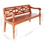 Batavia bench solid dark brown mahogany wood 136 cm by vidaXL, Benches for halls and storage - Ref: Foro24-246971, Price: 126...