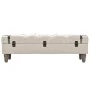 Banco de almacenamiento madera maciza y acero 111x34x37 cm de vidaXL, Bancos para recibidores y almacenamiento - Ref: Foro24-...