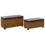 Brown seagrass 2-piece bench set by vidaXL, Benches for halls and storage - Ref: Foro24-246108, Price: 148,84 €, Discount: %