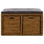 Bank with 2 baskets seagrass 71x40x42 cm brown by vidaXL, Benches for halls and storage - Ref: Foro24-246118, Price: 130,63 €...