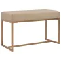 Banco 80 cm terciopelo beige de vidaXL, Bancos para recibidores y almacenamiento - Ref: Foro24-247559, Precio: 102,12 €, Desc...