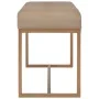 Banco 80 cm terciopelo beige de vidaXL, Bancos para recibidores y almacenamiento - Ref: Foro24-247559, Precio: 102,12 €, Desc...