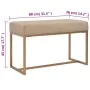 Banco 80 cm terciopelo beige de vidaXL, Bancos para recibidores y almacenamiento - Ref: Foro24-247559, Precio: 102,12 €, Desc...