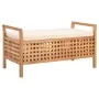Solid Walnut Wood Storage Bench 93x49x49 cm by vidaXL, Benches for halls and storage - Ref: Foro24-247608, Price: 102,63 €, D...