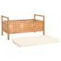 Solid Walnut Wood Storage Bench 93x49x49 cm by vidaXL, Benches for halls and storage - Ref: Foro24-247608, Price: 102,63 €, D...