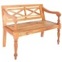 Batavia bench in solid brown mahogany wood 98 cm by vidaXL, Benches for halls and storage - Ref: Foro24-246967, Price: 111,20...
