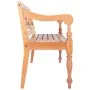 Banco Batavia de madera maciza de caoba marrón 98 cm de vidaXL, Bancos para recibidores y almacenamiento - Ref: Foro24-246967...