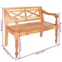 Batavia bench in solid brown mahogany wood 98 cm by vidaXL, Benches for halls and storage - Ref: Foro24-246967, Price: 111,20...