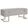 Banco con compartimento 105 cm gris de terciopelo by vidaXL, Benches for halls and storage - Ref: Foro24-247573, Price: 123,7...